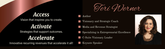 Guest, Teri Werner - transformational leader, media strategist and author of Train Wreck to Triumph